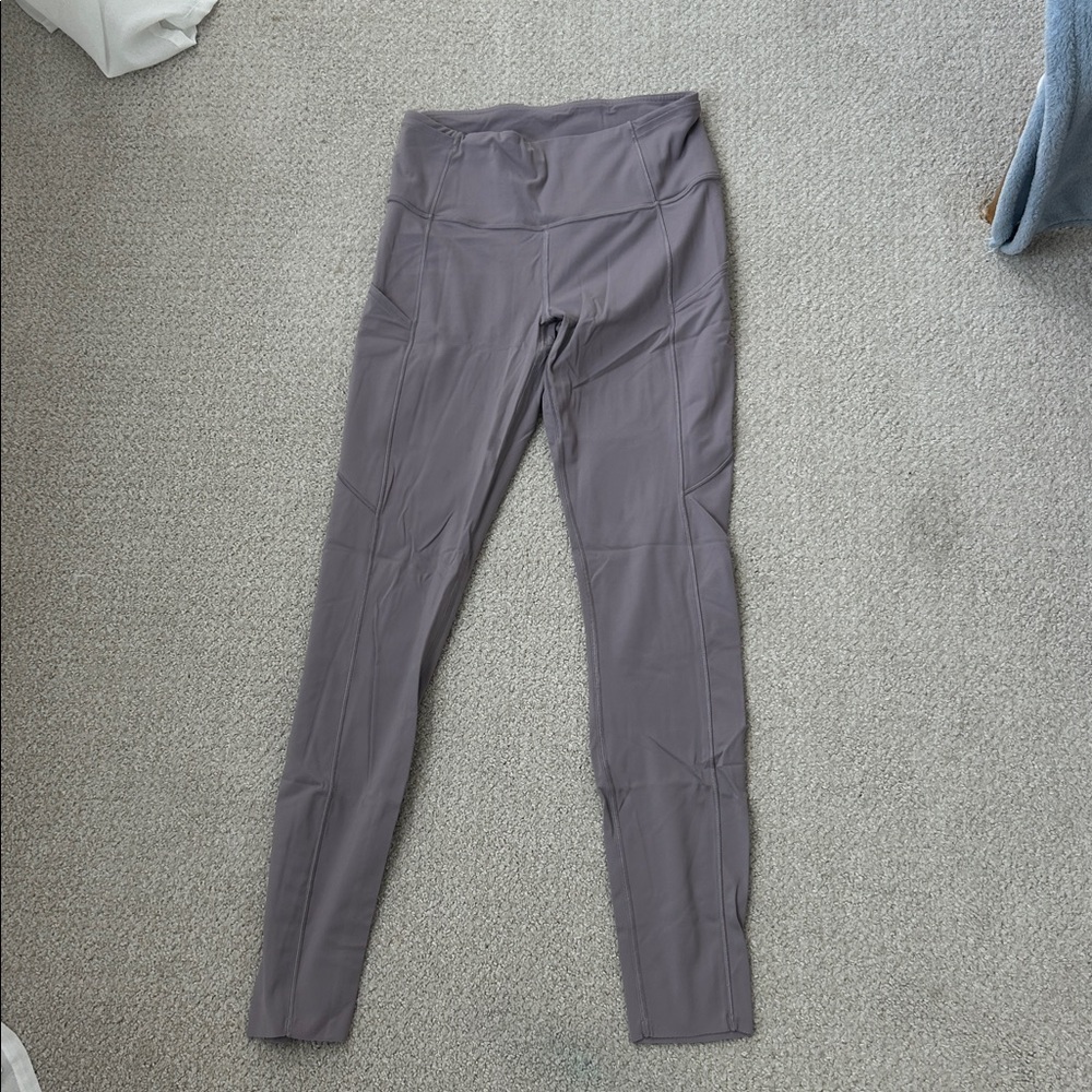 Gray High-Waisted Leggings
